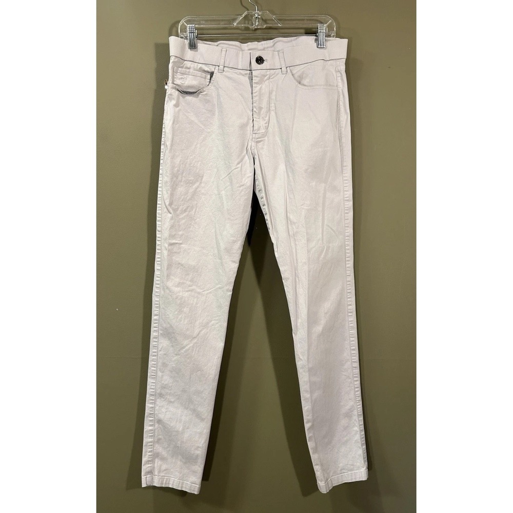 Greyson Golf Pants Mens Sz 32x31 Ivory Performance Slim Office Stretch Preppy